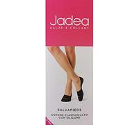 12 Paia salvapiede donna in cotone elasticizzato con silicone Art. JB05 - Jadea (Nero, 38-41)