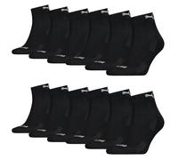12 Paio Puma Calzini di Quarto Suola IN Spugna Tgl 35-46 Unisex Cushioned Corti