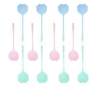 12 Paletta Mosche Con Manici Estesi, Scaccia Mosche In Plastica, Lunghi 40 Cm, 3 Colori, Rosa, Blu, Verde, Adatti Per Cucina, Soggiorno, Balcone, Bagno E Altri Luoghi Della Casa