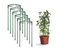 12 pali di supporto per piante, impilabili a 3 livelli, supporto per fiori da giardino, pali semicircolari, gabbie per pomodori, anelli di supporto per piante rampicanti, verdure, fiori e frutta