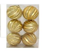 12 Palle a sfera palline per decorazione addobbo albero di natale oro cm 10 glit