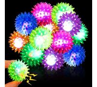12 palline a forma di riccio a LED, ideali come regalo per gli ospiti, per il compleanno dei bambini, per il compleanno dei bambini