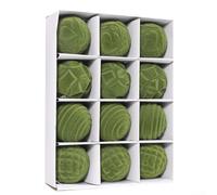 12 palline di Natale da 6 cm, decorazioni per albero di Natale, per vacanze, matrimoni, casa, addio al nubilato, festive, rosse e bianche (verde chiaro)