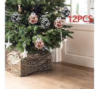 12 palline di Natale decorative da 6 cm con stampa di mucca, versatili, a