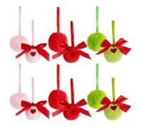 12 palline di Natale in peluche per migliorare le impostazioni festive tra cui feste, decorazioni per camini, arazzi e decorazioni per alberi