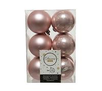 12 palline per l’albero di Natale, diametro: 60 mm, infrangibili, colore: rosa