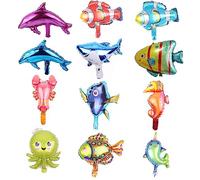 12 palloncini Ocean sects, palloncini per feste per bambini, palloncini oceanici, 12 diversi palloncini con animali marini, adatti per feste di compleanno, festa in famiglia, evento di tenuta dello
