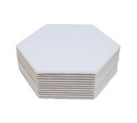 12 pannelli acustici esagonali in poliestere per cancellazione dell'eco, autoadesivo, piastra acustica, salotti, studi, sale pianoforte, studio 30 x 36 cm, colore: bianco