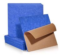 12 pannelli acustici quadrati autoadesivi, isolamento acustico fonoassorbente ad alta densità per pareti, pannelli fonoassorbenti per soffitti, legno e porte, 30 x 30 x 0,9 cm