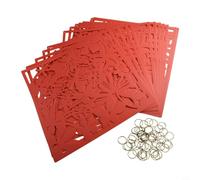 12 pannelli cavi in plastica da appendere, per separazione della stanza, decorazione da parete e divisorio permeabile alla luce, per interni moderni (rosso)