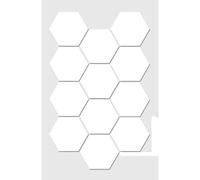 12 pannelli fonoassorbenti autoadesivi, esagonali, in schiuma, ad alta densità, isolanti e insonorizzanti, per podcast, salotti, uffici (R)