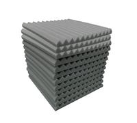 12 pannelli in schiuma fonoassorbente, pannelli murali fonoassorbenti 30x30x5 cm, pannelli fonoassorbenti a parete ad alta densità, neri