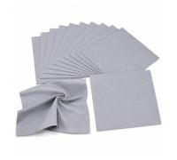 12 panni per la pulizia degli occhiali di qualità ottica, 20 x 20 cm, in microfibra, extra morbidi e assorbenti,grigio