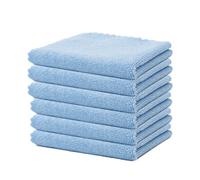 12 panni per la pulizia in microfibra, 25 x 25 cm, blu, multiuso morbidi, in microfibra, assorbenti, senza pelucchi, lavabili, per la casa e l'auto