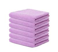 12 panni per la pulizia in microfibra, 25 x 25 cm, viola, multiuso morbidi, in microfibra, assorbenti, senza pelucchi, lavabili, per la casa e l'auto