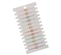 12 Pari Tartarughe Modello Gioielli Unisex Set Braccialetti Intrecciati Flessibili Con Perle Legno Pietre In Lega Accessori Per Polso Set