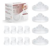 12 parti di ricambio per tiralatte, 8 valvole a becco d'anatra in silicone e 4 diaframma in silicone compatibili con tiralatte indossabile Momcozy M5, accessori essenziali per l'allattamento al seno