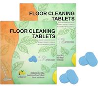 12 pastiglie detergenti per pavimenti, ideali per lavare pavimenti in piastrelle e vinile. Puliscono a fondo macchie di grasso e olio, lasciando i pavimenti brillanti e puliti