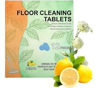 12 pastiglie detergenti per pavimenti, piastrelle, vinile e tutti i pavimenti duri, profumo di limone fresco, compatibile con robot lavapavimenti e aspirapolvere per liquidi e solidi.,1PCS