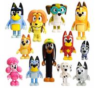 12 PC Wolfs Figure giocattoli giocattoli Playset Wolves Figurine Famiglia e amici Set - Cake Toppers 2,5-3 pollici