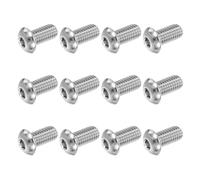 12 PCS 3/8-16 UNC x 3/4 Pollice Vite Testa Tonda per Socket Esagonale Argento