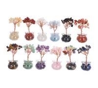 12 Pcs Albero Della Buona Fortuna Ornamento Dell'albero Di Cristallo