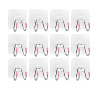12 Pcs Attaccaglie Adesive Ganci Muro Per Appendere Gancio Murale
