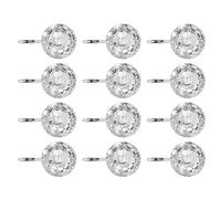 12 Pcs Attacco Per Rivestimento Tende Doccia Il Bagno Gancetti Supporto