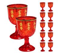12 Pcs Bicchieri Di Plastica Calici Coppa Nuziale Tazze Da Tè Cinesi