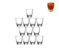 12 PCS Bicchierini da Liquore, 35ml/3 icchierini Shot a Base Spessa, Piccoli Bicchieri in Vetro, Lavabili in Lavastoviglie, Bicchieri Amaro, per Tequila Whisky, Gin, Vodka