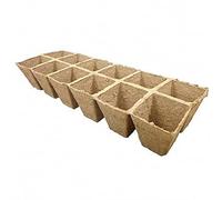 12 Pcs Brown Peat Pots of Width 5 cm and Height of 5cm:Seeds Only
