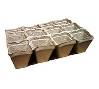 12 Pcs Brown Peat Pots of Width 7.5 cm and Height of 8cm:Seeds Only