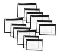 12 PCS Cartella Trasparente Viaggiare Cartelle Con Cerniera Di File Zip