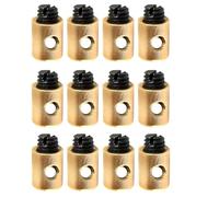 12 PCS Cavi acceleratore per moto,Morsetto universale per cavo acceleratore in ottone, fascetta per filo moto, 5x6 mm, adatto per scooter e acceleratori moto