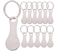 12 Pcs Chiave Del Carrello Per La Spesa Portachiavi Con Moneta Della