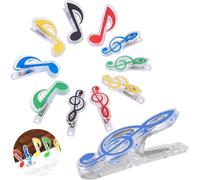 12 PCS Clip Note Musicali,Spartito Clip Fermacarte per Libri,Vestiti,Spartiti,Ap