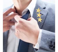 12 Pcs Distintivi A Stella Metallo Valutazione Stelle Decorazioni