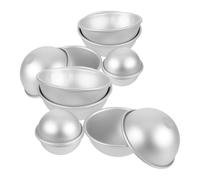 12 Pcs Emisfero Pan Stampo in Alluminio Per Bombe Da Bagno Fai Te Torte Torta