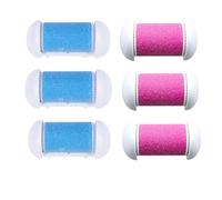 12 PCS Foot File Refills, Replacement Roller Refill Heads Removal Roller for Foot Cuticles Callus Dead Skin Exfoliator (Pink And Blue)