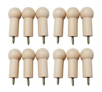 12 Pcs Ganci Porta Appendiabiti Stampelle Vestiti Grucce in Legno