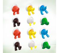 12 Pcs Ganci Ventosa Gancio Per Bastone Forte Appendiabiti Da Parete Tazze