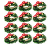 12 Pcs Ghirlande Natale Corone Natalizie Ghirlanda Dell'albero Di Mini