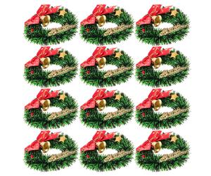 12 Pcs Ghirlande Natale Corone Natalizie Ghirlanda Dell'albero Di Mini