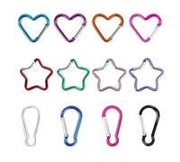 12 Pcs Leggero Alluminio Moschettone Clip Zaini Arrampicata Carabiner Clip Per Attività All'aperto E Uso Quotidiano