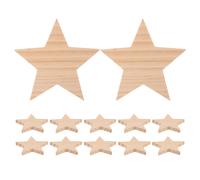 12 Pcs Ornamenti in Legno Con Stella Cinque Punte Per L'artigianato