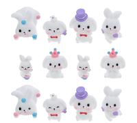 12 Pcs Piccola Statua Di Coniglio Statuina Mini Resina Miniature Rabbit Decor