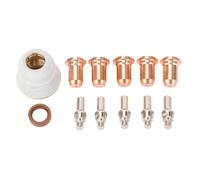 12 Pcs Plasma Cutting Torch Consumables Set - 52582 Electrode, 51313 P1.0 Nozzle, 60432 Cap, 60028 Swirl Ring - Compatible with PT 60, IPT 60, PT 40, IPT 40