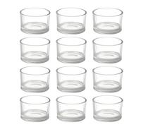 12 Pcs Porta Lumini Bicchiere Per Candele Portacandele Candelieri