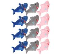 12 Pcs Portachiavi Squalo Imbottito Dei Cartoni Animati Per Bambini