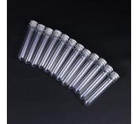 12 Pcs Provette Plastica Portaconfetti Coperchio Tubi Trasparenti